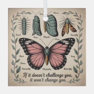 If It Doesn't Challenge You, It Won't Change You Glass Tree Decoration