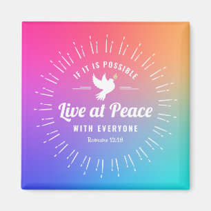If it is Possible live at Peace with Everyone Card Magnet