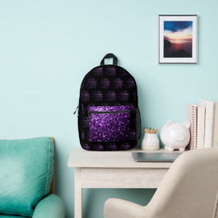 If it is Sparkly and Purple I want Black pattern Printed Backpack
