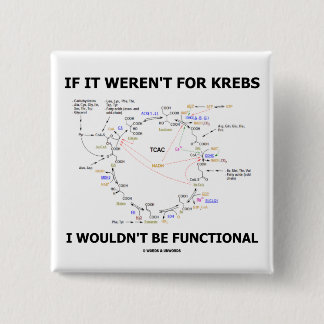If It Weren't For Krebs I Wouldn't Be Functional 15 Cm Square Badge
