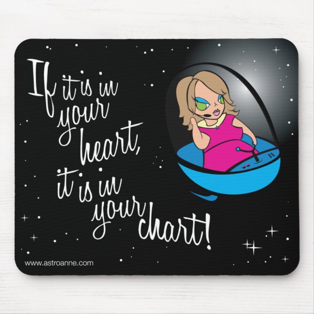 If it's in your heart it's in your chart! mouse mat (Front)