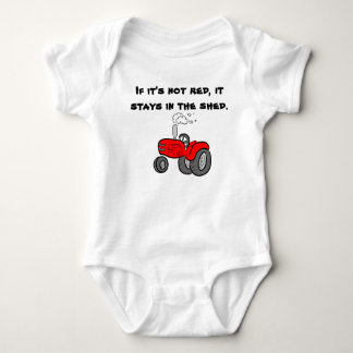 If it's not red Case International Tractor Baby Bodysuit