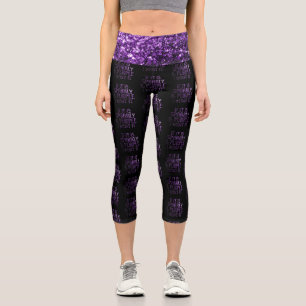If its Sparkly and Purple I want it black pattern Capri Leggings