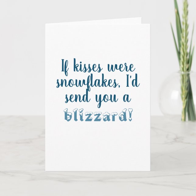 If Kisses Were Snowflakes, Holiday 2020 Apart Card (Front)