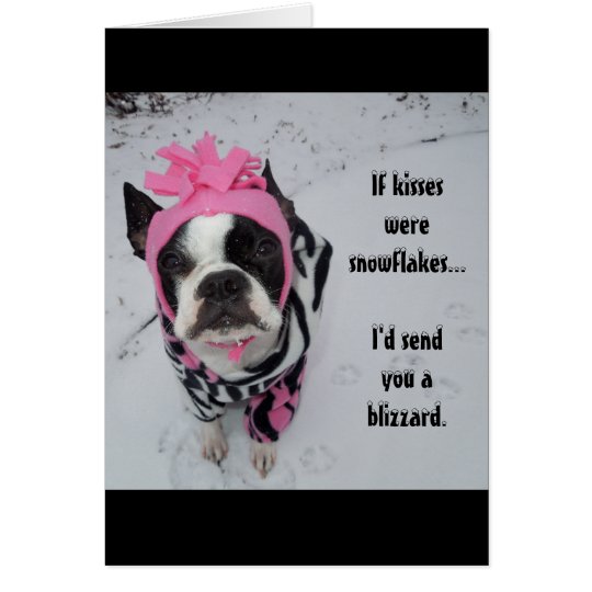 If kisses were snowflakes... Lola B. Boston Card