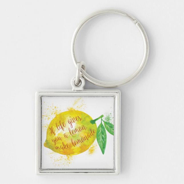If Life Gives You A Lemon, Make Lemonade Key Ring (Front)