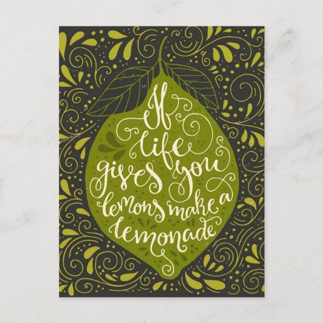 If Life Gives You Lemons Make A Lemonade Postcard (Front)