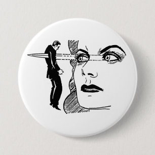 If Looks Could Kill (Dagger Eyes) 7.5 Cm Round Badge