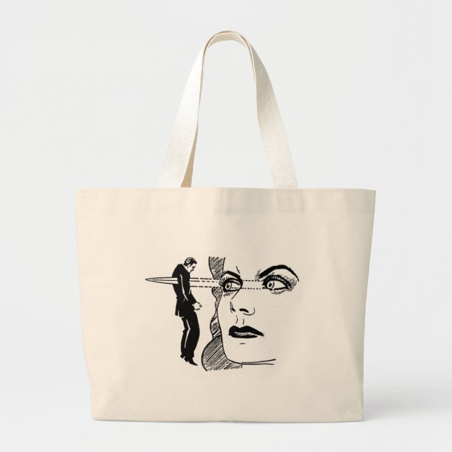 If Looks Could Kill (Dagger Eyes) Large Tote Bag (Front)