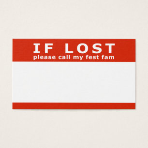 if lost please call my fest fam