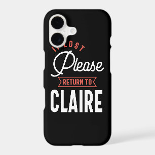 If Lost Please Return to Claire