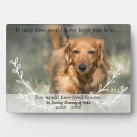 If Love Alone CUSTOM Dog Memorial Photo Keepsake
