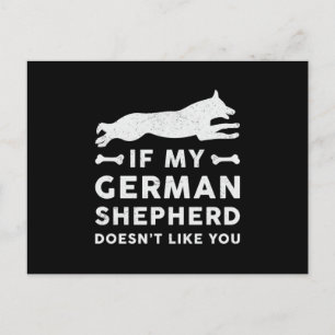If My German Shepherd Dog Lover Pet Vintage Funny Postcard