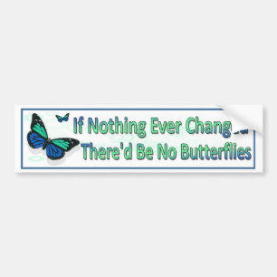 If nothing changed there'd be no butterflies. bumper sticker