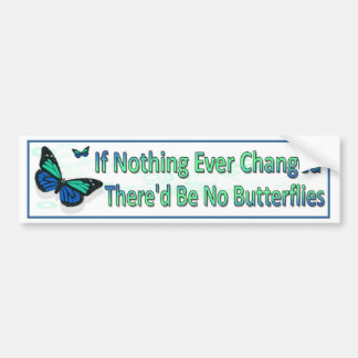 If nothing changed there'd be no butterflies. bumper sticker