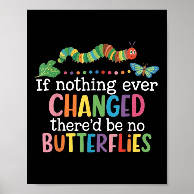 If Nothing Ever Changed Thered Be No Butterflies F Poster (Front)