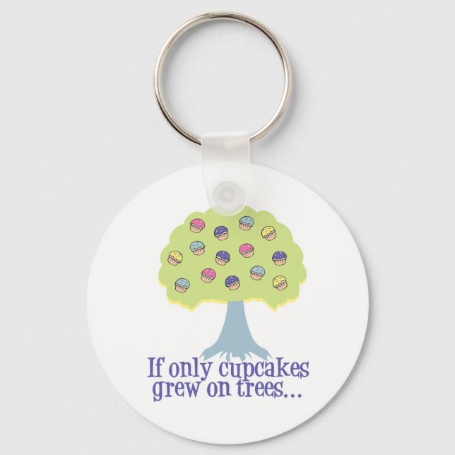 If only Cupcakes on Trees Key Ring (Front)