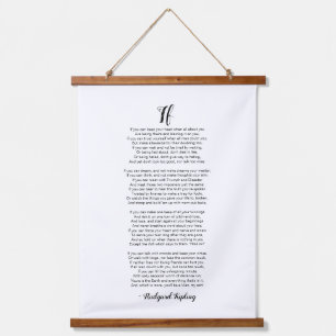 If Poem by Rudyard Kipling Hanging Tapestry