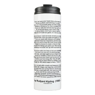 If- Poem by Rudyard Kipling (No Kipling Picture) Thermal Tumbler