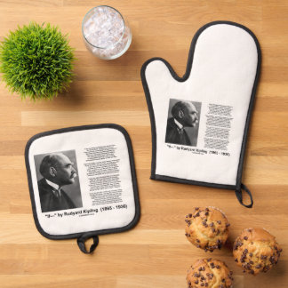 "If— " Poem By Rudyard Kipling Oven Mitt & Pot Holder Set