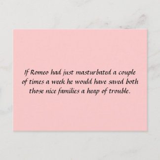If Romeo had just... Postcard