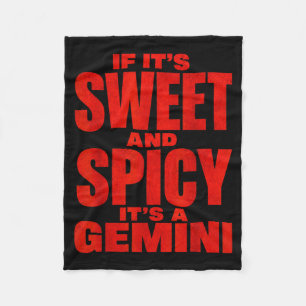 If Sweet And Spicy A Gemini Personality Quote Fleece Blanket