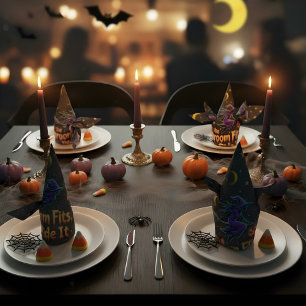If The Broom Fits Ride It Halloween Witch design Napkin