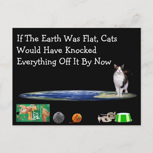 If the Earth Was Flat Postcard (Front)