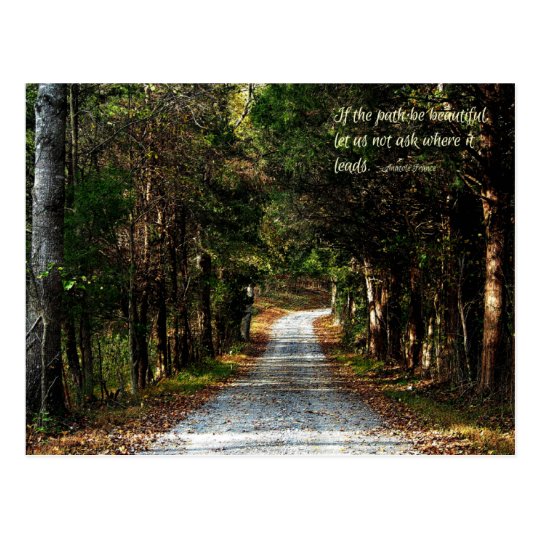 If the path be beautiful... postcard