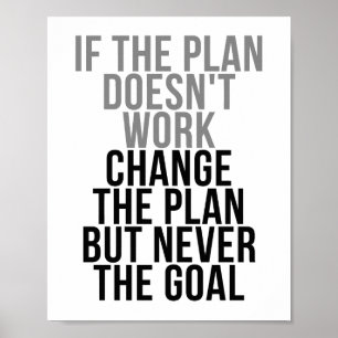 If The Plan Doesn't Work, Change The Plan Poster