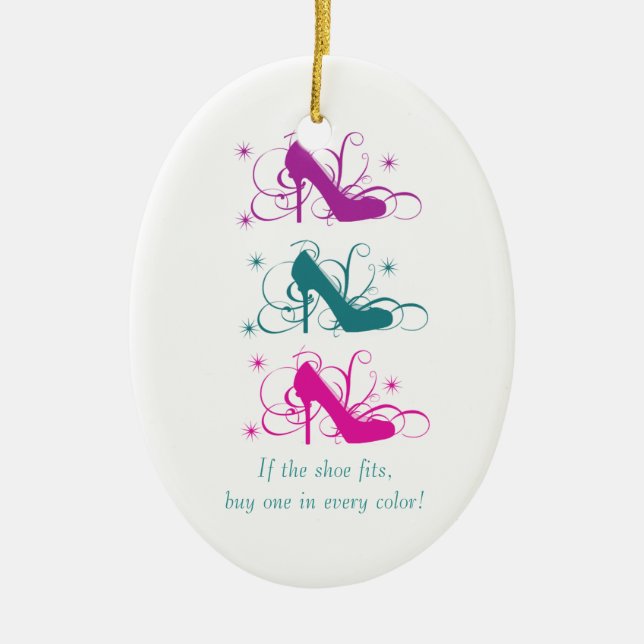 If the Shoe Fits Oval Ornament (Front)