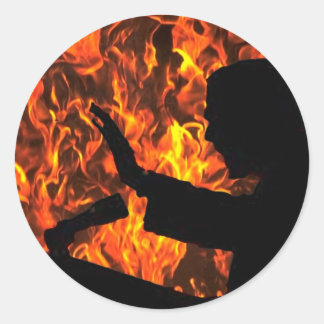 If_There_Was_A_Hell_by_SrVnDaNK Classic Round Sticker