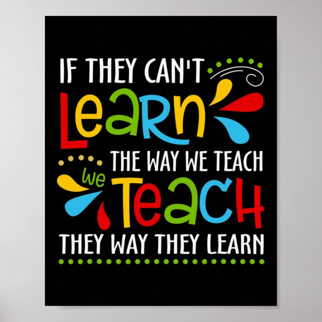 If They Can't Learn The Way We Teach Special Educa Poster (Front)