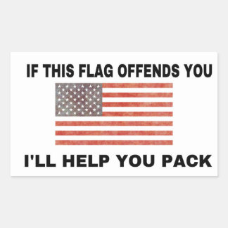 If this flag offends you... rectangular sticker