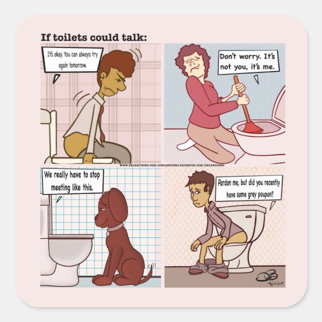 If Toilets Could Talk Square Sticker (Front)