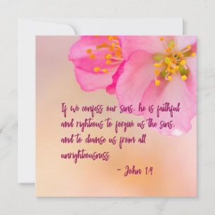 If We Confess Christian Floral Inspirational