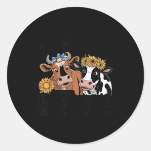 If We Get In Trouble Its My Besties Fault Flowers Classic Round Sticker