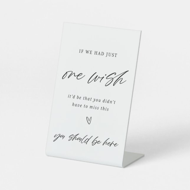 If We Had One Wish Wedding Sign (Front)
