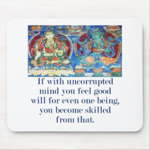 If With Uncorrupted Mind - Compassion Quote Mouse Mat