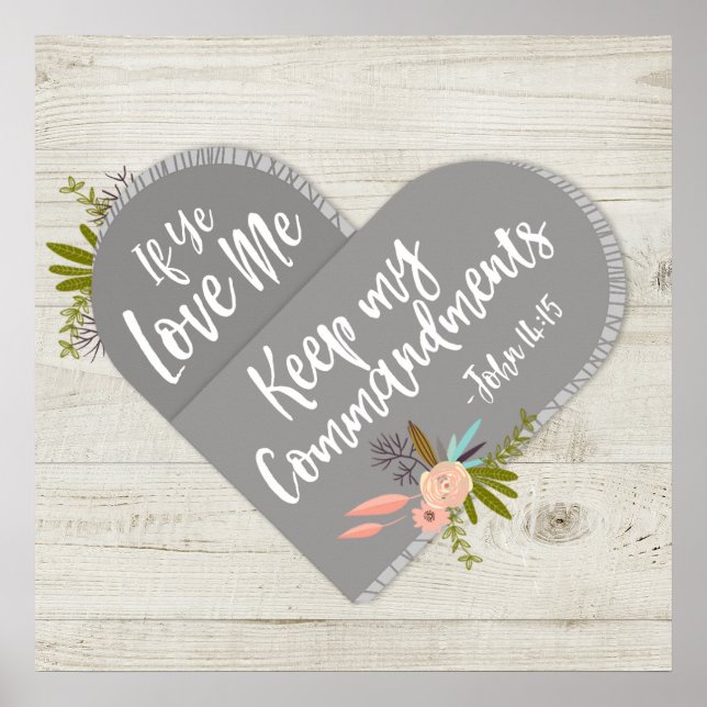 If ye love me John 14:15 Bible | Poster (Front)