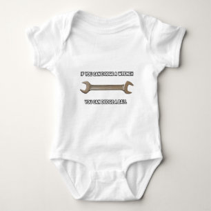 If You Can Dodge A Wrench You Can Dodge A Ball Baby Bodysuit