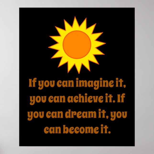 If You Can Imagine It - Creativity Quote Poster (Front)