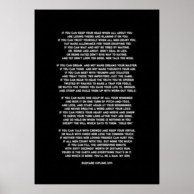 If you can keep your head when all about you... poster (Front)