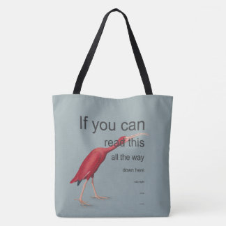 If You Can Read - Bird, Vintage Art, Funny Text Tote Bag
