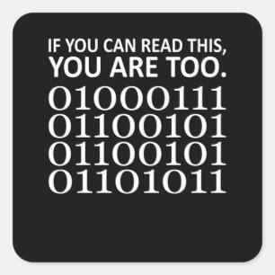 If You Can Read Computer IT Tech Software Square Sticker