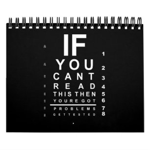 If you can read this eye test chart - Dark Calendar