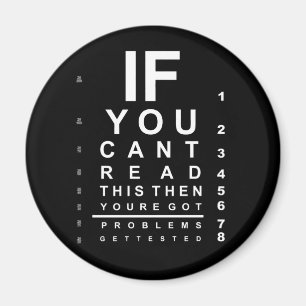 If you can read this eye test chart - Dark Magnet