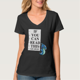 If You Can Read This Go Away Introvert Nerd Shark T-Shirt