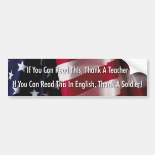 If You Can Read This Thank A Teacher Bumper Sticker