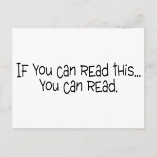 If You Can Read This You Can Read Postcard